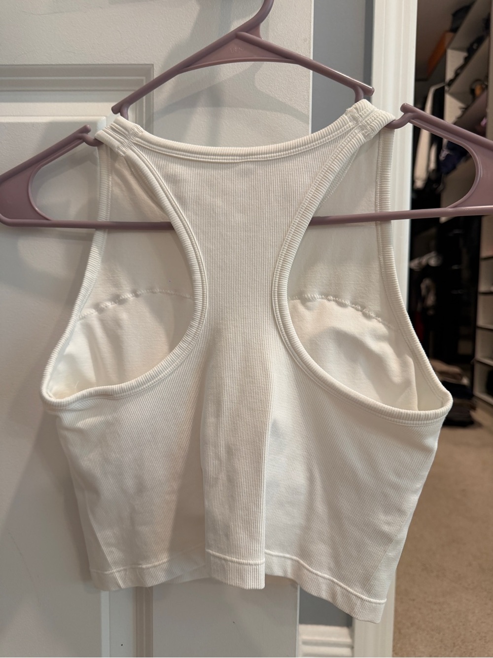 H&M White Ribbed Cropped Tank Top - Picture 3 of 5